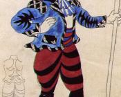 巴勃罗 毕加索 : 芭蕾舞剧《三角帽》服装设计：从塞维耶来的女人同伴